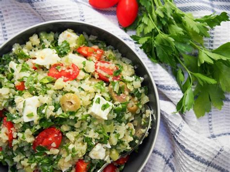 greek-style-cauliflower-rice-salad-carolines-cooking image