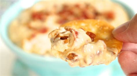 apricot-cream-cheese-dip-with-bacon-and-pecans-in image