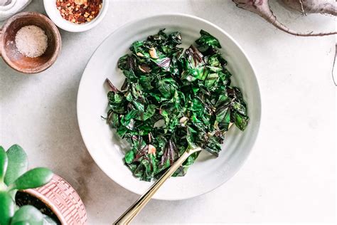 sauted-beet-greens-no-waste-beet-leaves-side-dish image