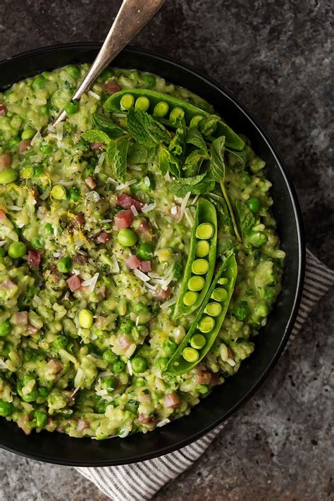 spring-pea-risotto-with-lemon-parmesan-platings image