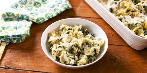 best-spinach-artichoke-baked-tortellini-recipe-delish image