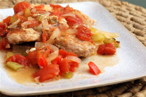 easy-creole-style-skillet-pork-chops-with-tomatoes image