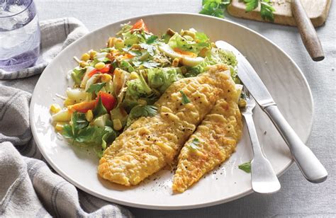 cobb-potato-salad-with-crispy-fish-healthy-food-guide image