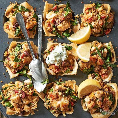 chicken-feta-phyllo-cups-with-tzatziki-sauce-better image