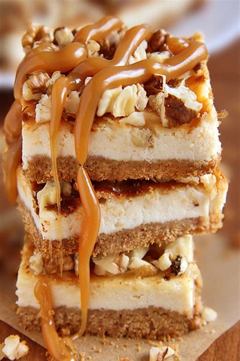 caramel-pecan-cheesecake-bars-recipe-sugar-apron image