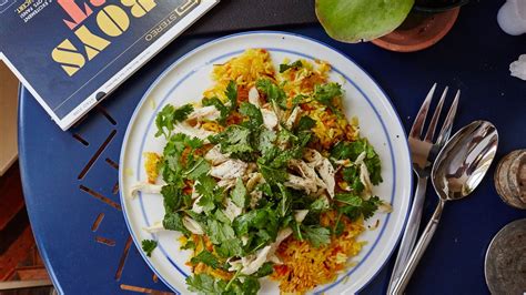 herbed-chicken-salad-over-crispy-rice-recipe-bon image