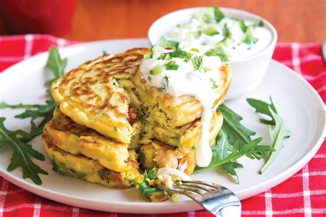 chickpea-and-chicken-curry-fritters-with-yoghurt-raita image