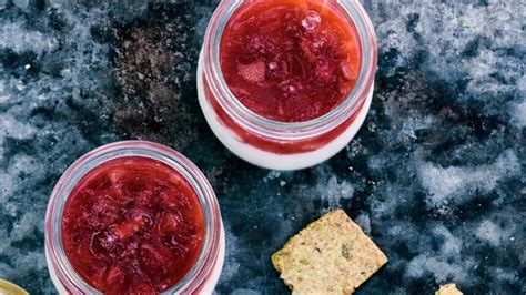 buttermilk-panna-cotta-with-rhubarb-strawberry-jelly image