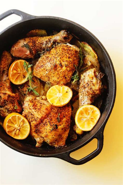 lemon-roast-chicken-dinner-with-potatoes image