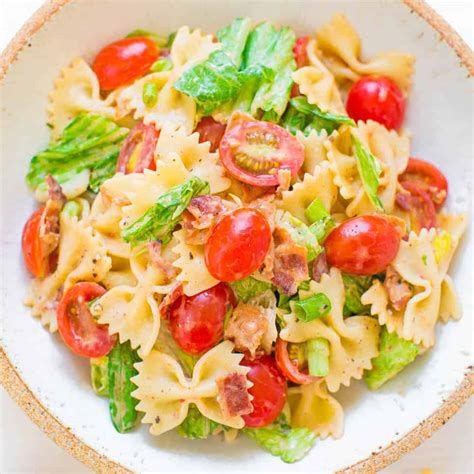 blt-pasta-salad-with-ranch-dressing-averie-cooks image