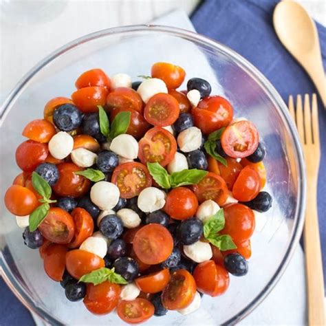 this-5-ingredient-red-white-and-blueberry-caprese-salad image