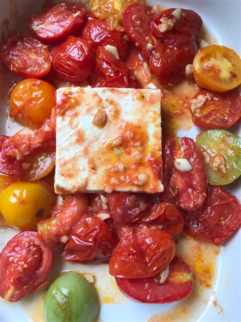 broiled-feta-and-tomatoes-chef-jen image