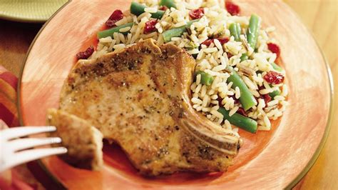 pork-chops-with-rice-and-cranberries image