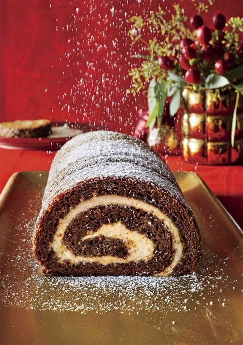 gingerbread-cake-roll-with-eggnog-cream-southern image