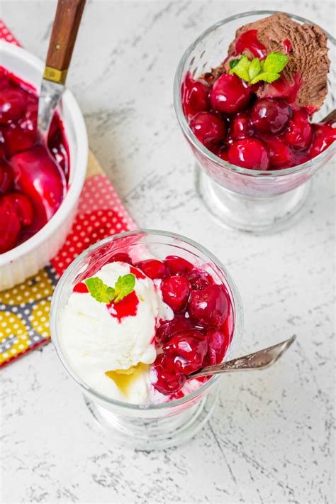 easy-cherry-sauce-dessert-topping-recipe-the-spruce image