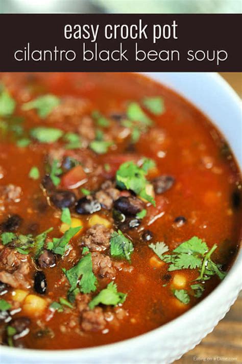 crockpot-black-bean-soup-with-cilantro-eating-on-a-dime image