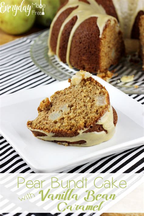 pear-bundt-cake-with-vanilla-bean-caramel-everyday image