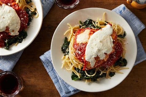 stovetop-chicken-parmesan-with-spaghetti-kale image