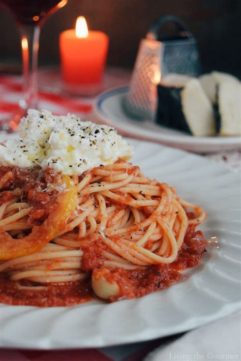 spaghetti-with-tomato-and-anchovy-sauce-living-the image