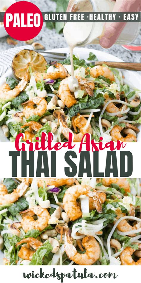healthy-grilled-asian-thai-shrimp-salad-recipe-wicked image