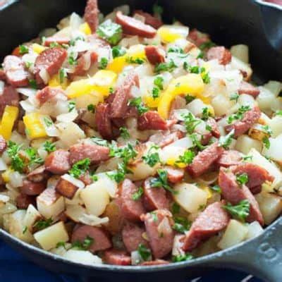 easy-smoked-sausage-hash-dinner-in-a-flash image