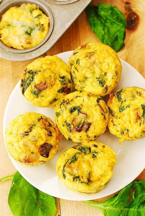 breakfast-egg-muffins-with-mushrooms-and-spinach image
