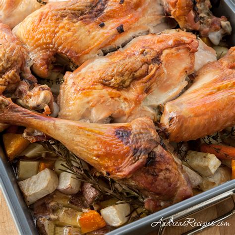roast-turkey-with-root-vegetables-and-gravy-andrea image
