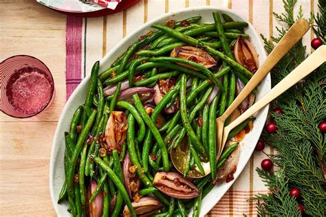 roasted-green-beans-with-spicy-sweet-glazed-shallots image