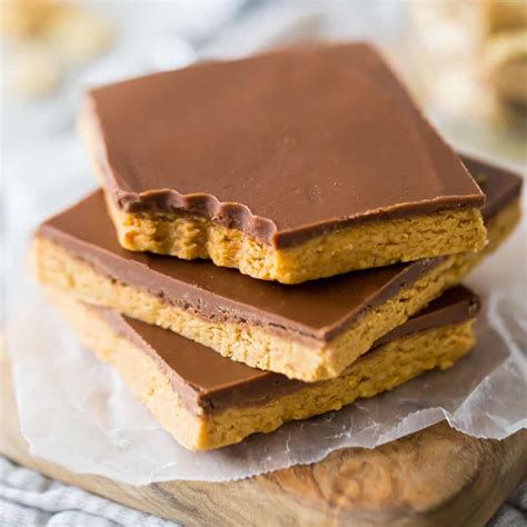 peanut-butter-bars-easy-no-bake-4-ingredient image