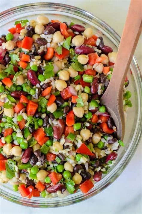 three-bean-salad-with-cilantro-and-wild-rice image