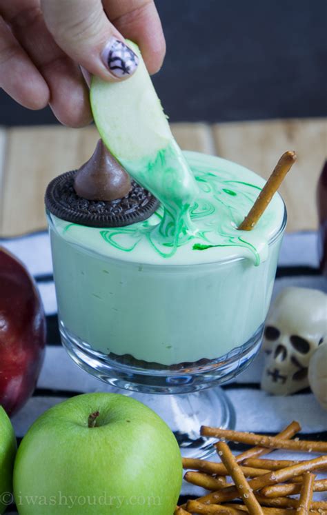melted-witch-chocolate-chip-cream-cheese-fruit-dip image