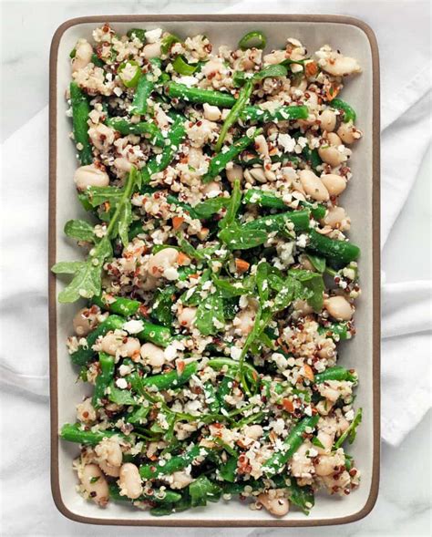 green-bean-white-bean-quinoa-with-feta-last-ingredient image