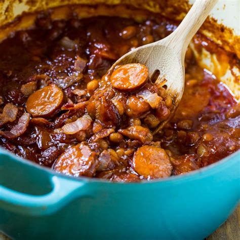 baked-beans-with-smoked-sausage-spicy-southern image