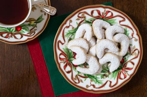 crescent-cookies-with-walnuts-striped-spatula image