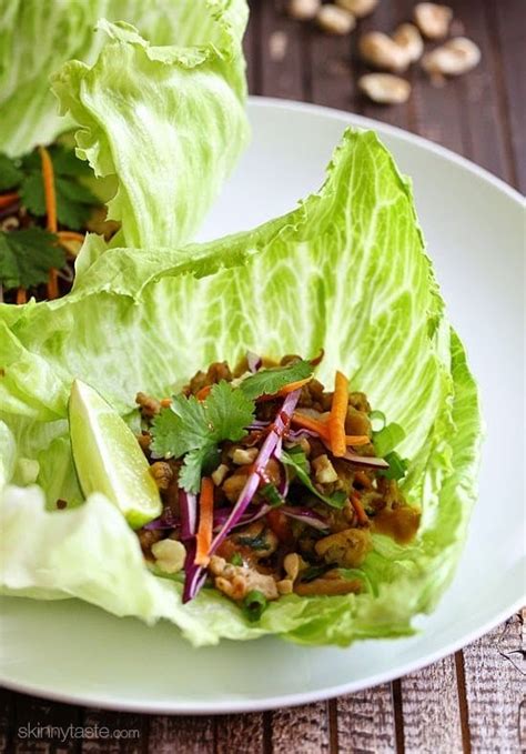 thai-chicken-peanut-lettuce-tacos-skinnytaste image