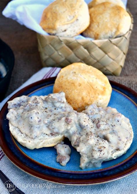 sausage-gravy-and-biscuit-skillet-recipe-the-foodie-affair image