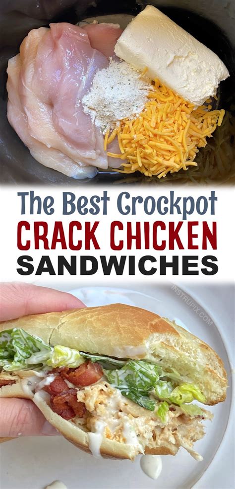 easy-crockpot-crack-chicken-sandwiches-instrupix image