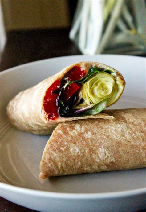 vegan-crispy-artichoke-hummus-wraps-peaceful image