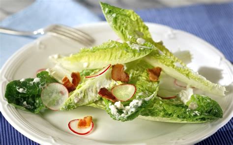 romaine-salad-with-blue-cheese-bacon-and-radishes image