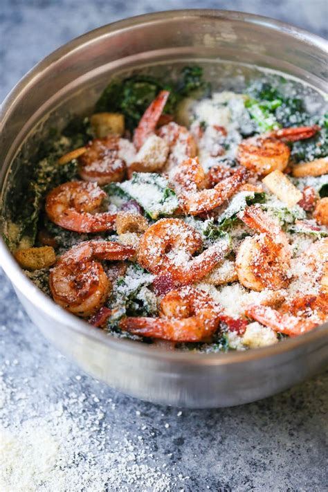 cajun-shrimp-kale-caesar-salad-damn-delicious image