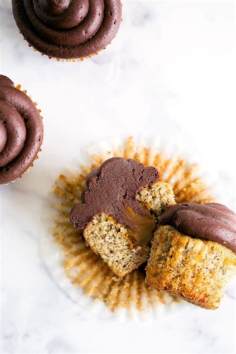 dulce-de-leche-banana-cupcakes-with-chocolate-frosting image