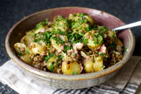 warm-lentil-and-potato-salad-smitten-kitchen image