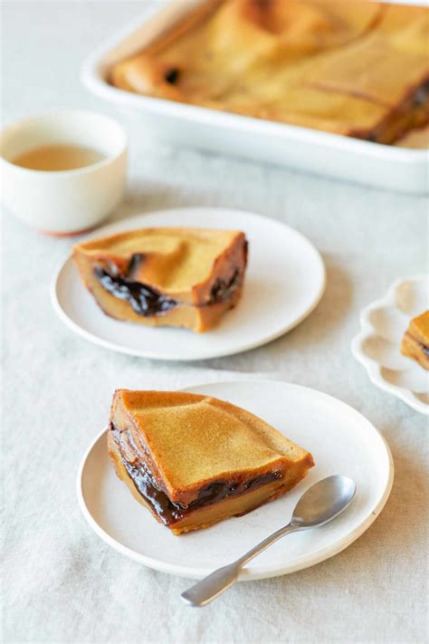 nian-gao-baked-sticky-rice-cake-with-red-bean-paste image