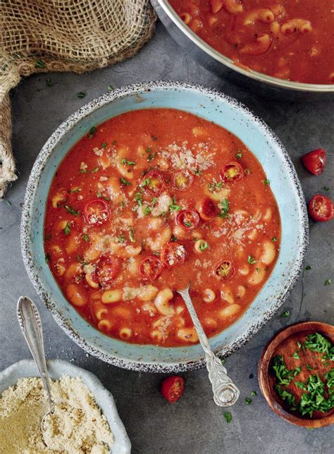 tomato-pasta-soup-vegan-recipe-elavegan image