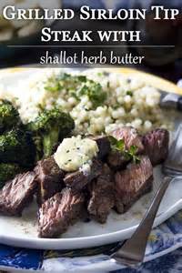 grilled-sirloin-tip-steaks-with-shallot-butter image
