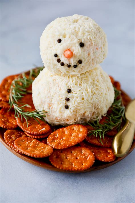 snowman-cheese-ball-easy-christmas-appetizer-no-2 image