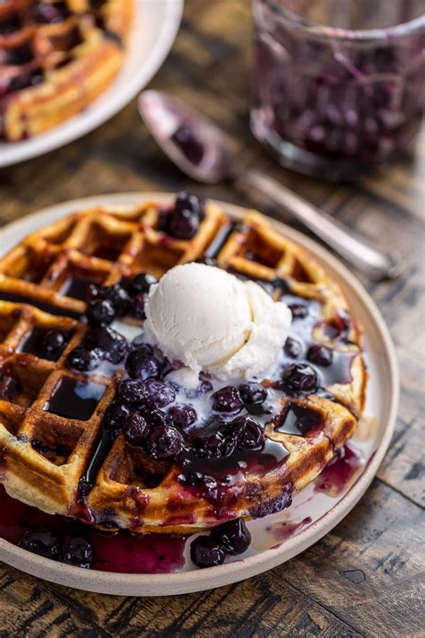 greek-yogurt-blueberry-waffles-with-fresh-blueberry image