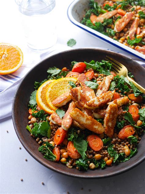 halloumi-couscous-with-chickpeas-and-roasted-carrots image