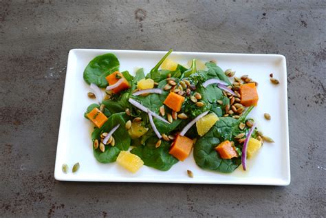 baked-squash-and-spinach-salad-recipe-organic image