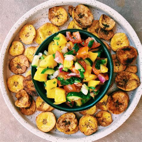 mango-salsa-with-plantain-chips-melissas-healthy image